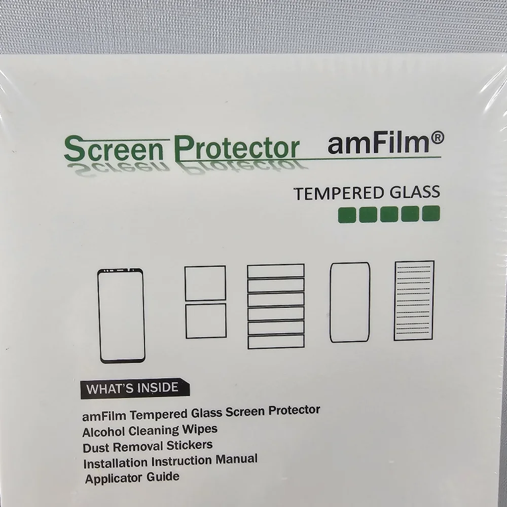 AM Film Samsung Note 8 Glass Phone Screen Protector Kit 3D Curve TechMatte
